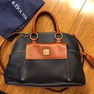 Dooney Bourke Navy Pebble Domed Satchel
